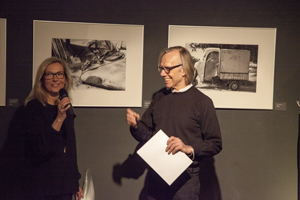 Vernissage Rotonda Business Club Christoph Baum und Frau Dressel